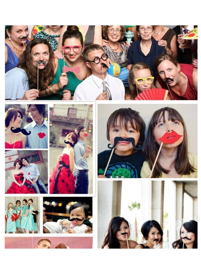 KatchOn، Luau Photo Booth Props - حزمة من 21 قطعة من أدوات التصوير الاستوائية، زينة حفلات Luau  زينة حفلات الشاطئ  أدوات هاواي، زينة حفلات على طراز هاواي زينة حفلات Flamingo - Image 3